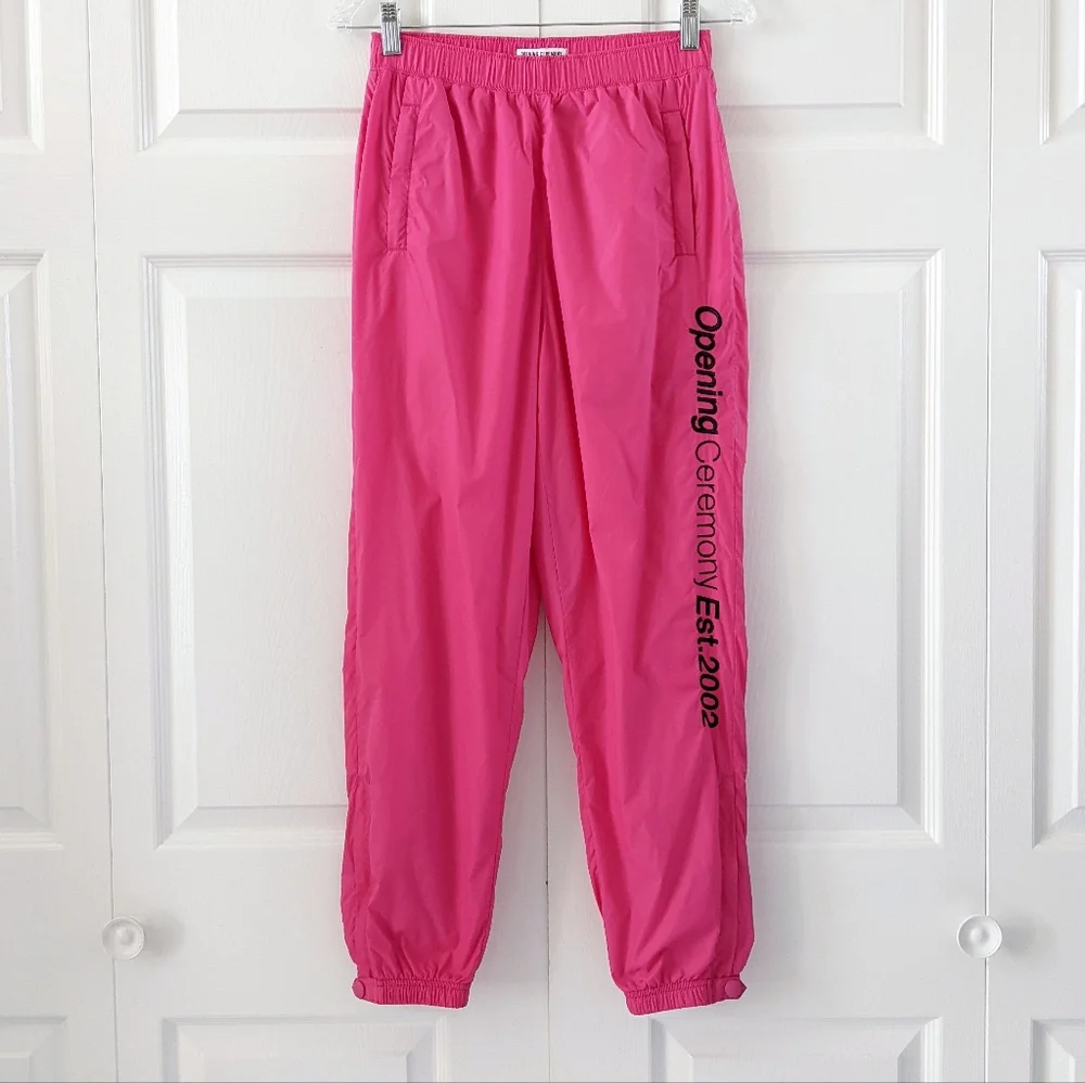 Opening Ceremony Ltd. Edition Pink Track Pants Spell Out Logo Wind Pants XS - Picture 15 of 16